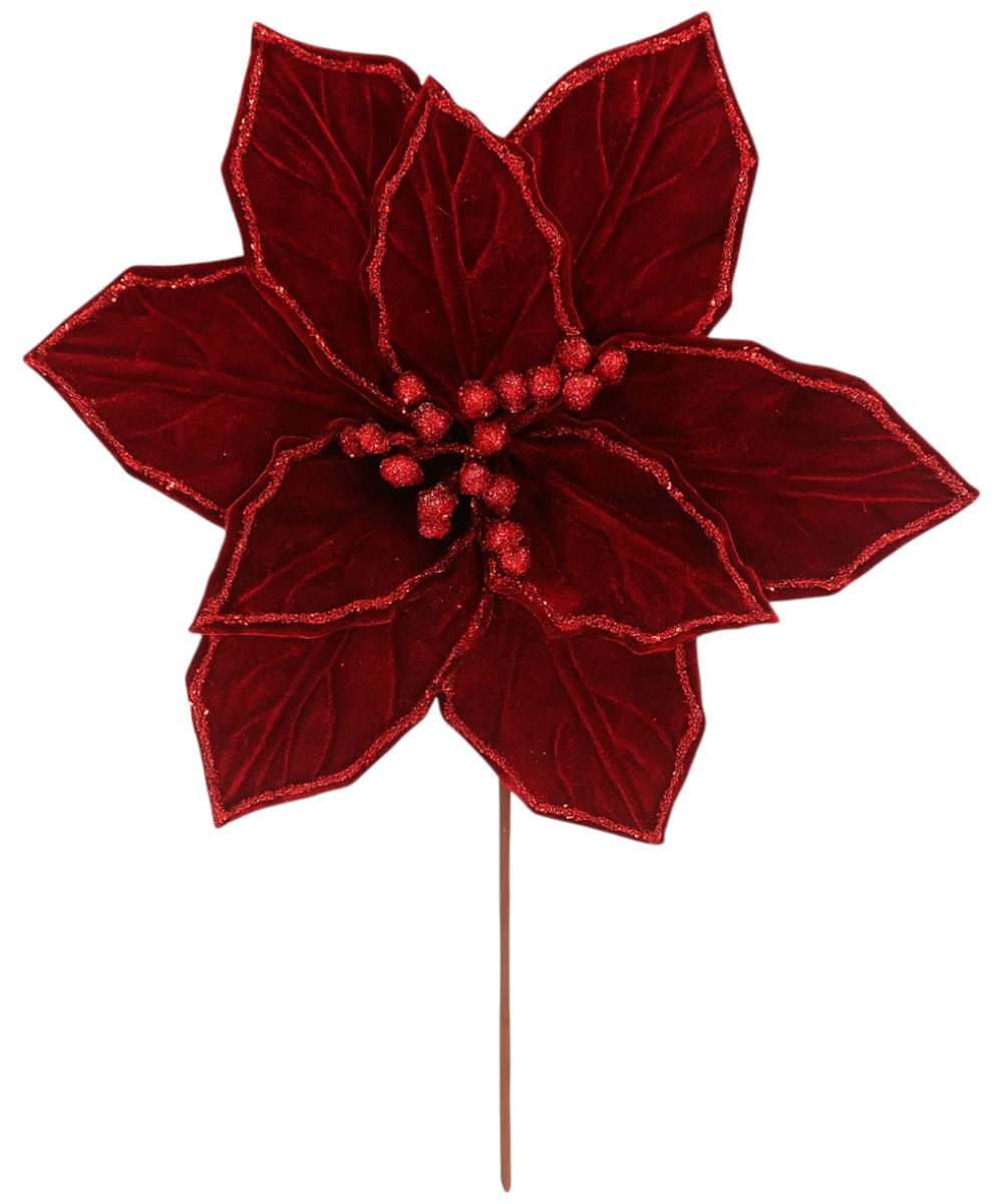 Pascua terciopelo burgundy con glitter 20 cm x 30 cm