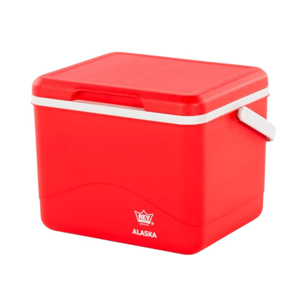 Hielera cooler Alaska con capacidad de 5 litros, en color Rojo