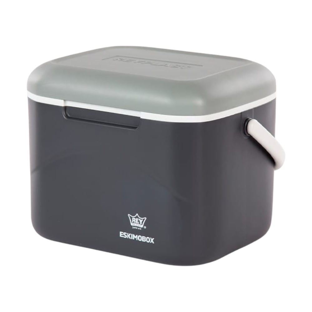 Hielera cooler eskimobox con capacidad de 17 litros, 25 latas, color Gris