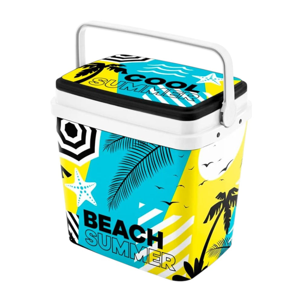 Hielera cooler Polar Decco con capacidad de 35 litros, 36 latas, diseño retro en color Negro