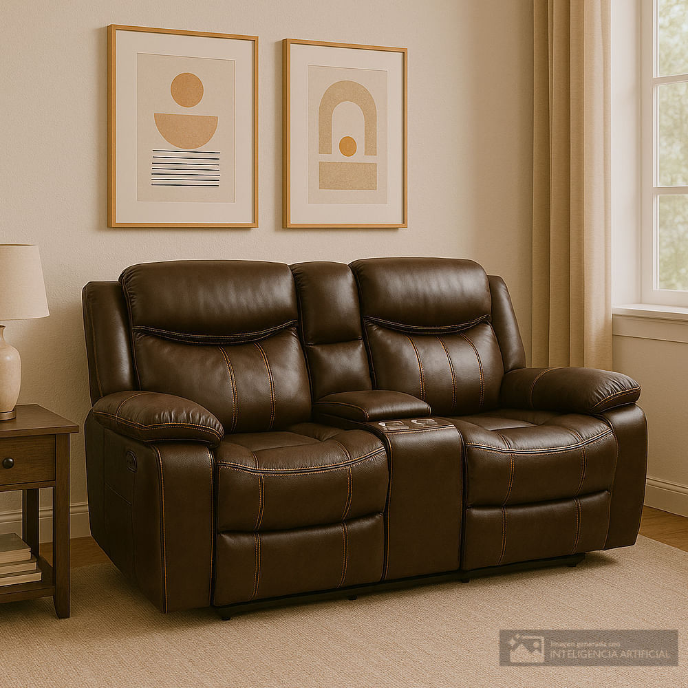 Love seat reclinable con consola Orleans