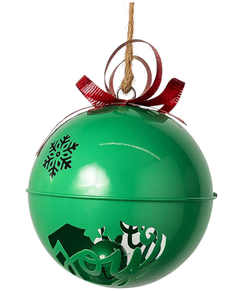 Cascabel navideño verde 40.6 x 40.6 x 40 cm