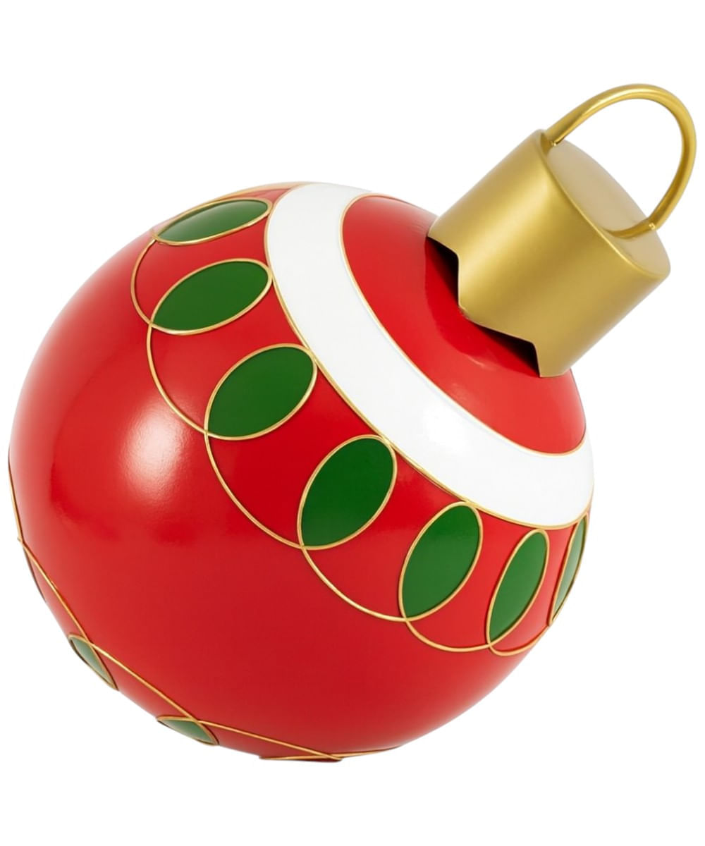 Esfera navideña de metal 36 x 30 x 33 cm