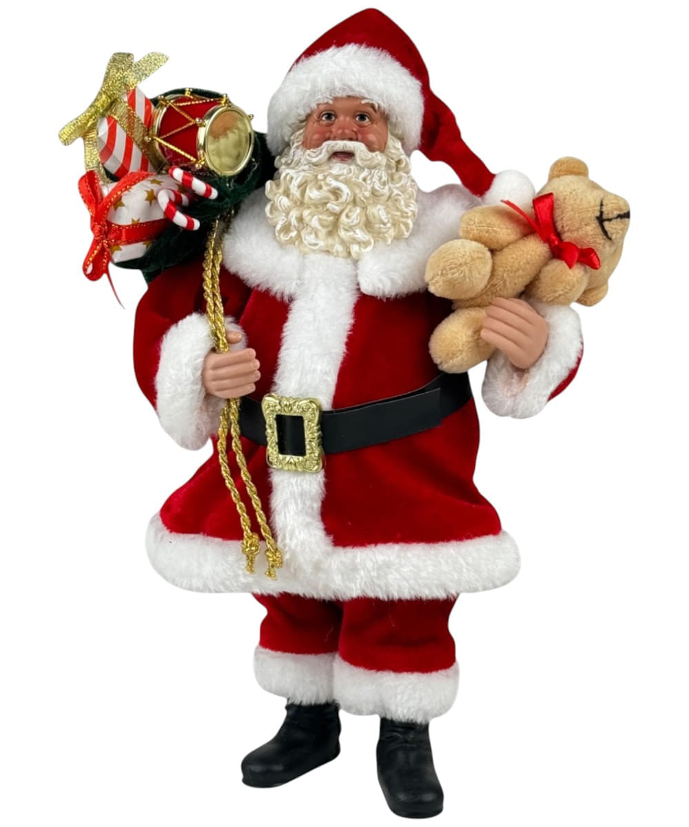 Santa Claus con juguetes 16 x 9 x 28 cm