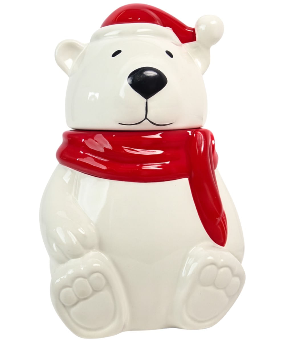 Envase con tapa de oso polar 17 x 15.5 x 26 cm