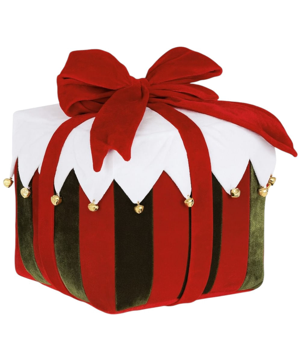 Caja de regalos decorativa con campanas 35.5 cm