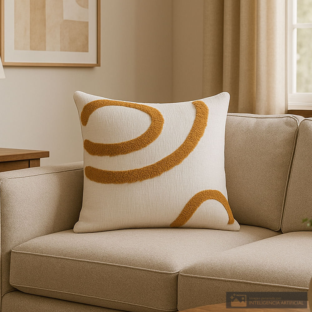 Cojín cuadrado decorativo de poliéster con diseño retro 45x45 cm