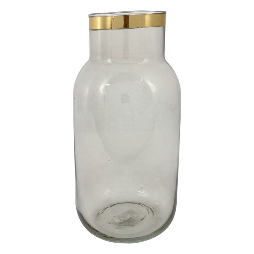 Florero de vidrio traslucido 12x24 cm