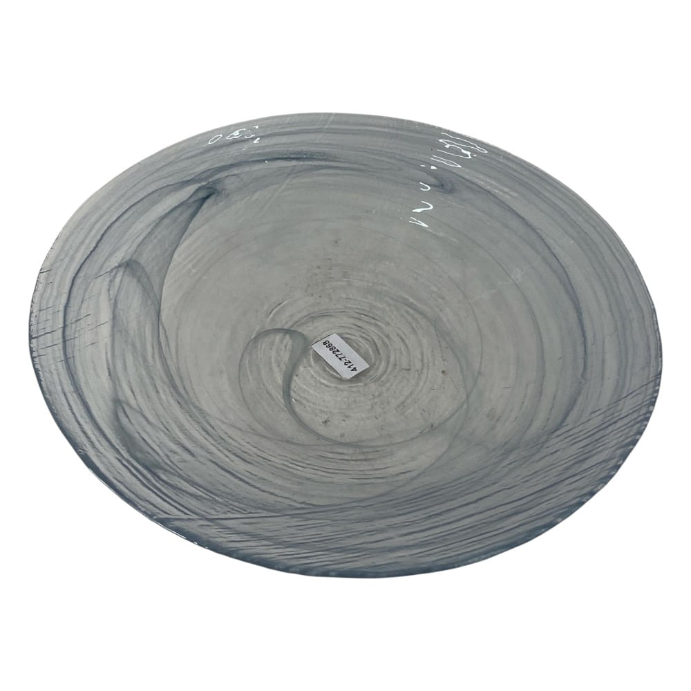 Centro de mesa texturizado de vidrio traslucido 39.5x6 cm