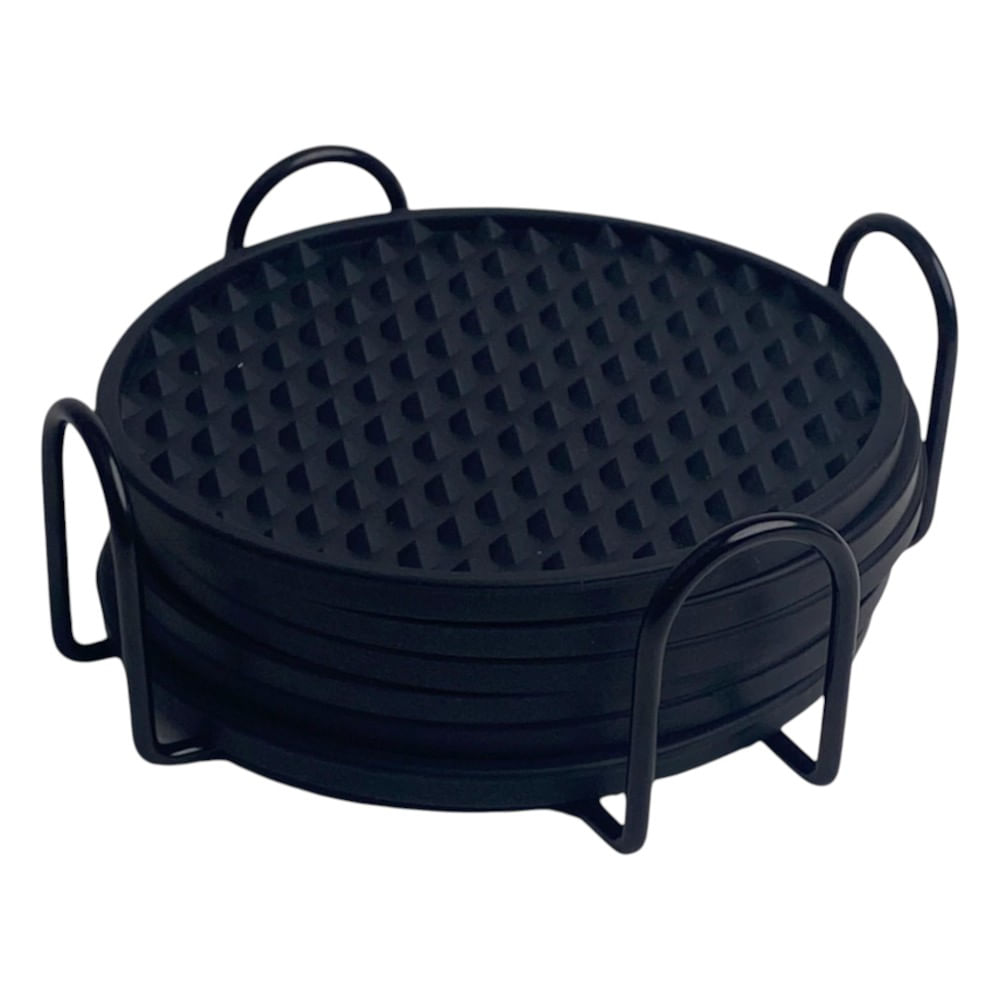 Set de 6 posavasos redondos de silicón 11.50 cm