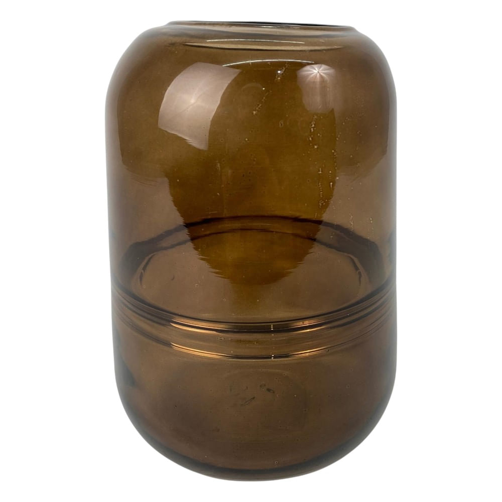 Florero de vidrio translúcido 14x18 cm