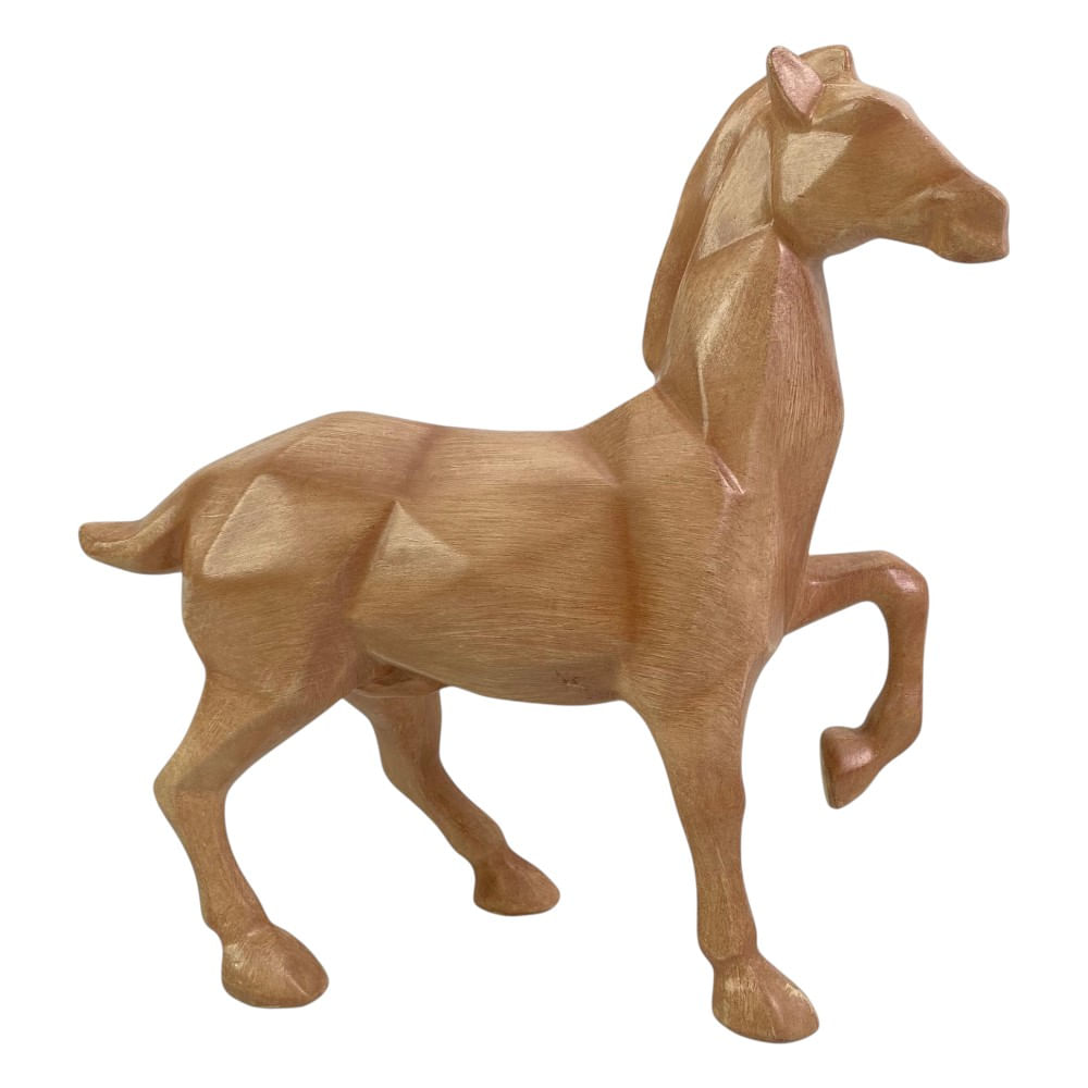 Figura decorativa caballo diseño geométrico 24x10x23.5 cm