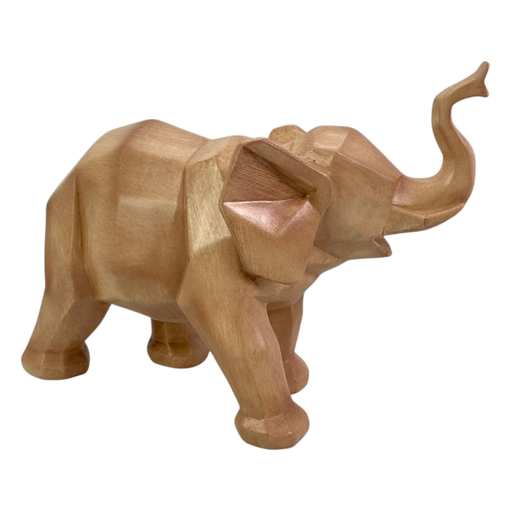 Figura decorativa elefante diseño geométrico 28x11x18.5 cm