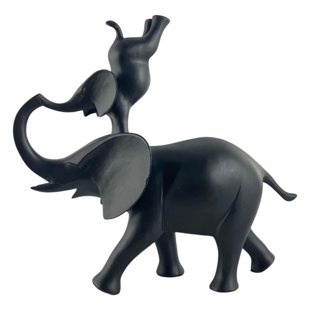 Figura de elefante madre con hijo 25x9x23.5 cm
