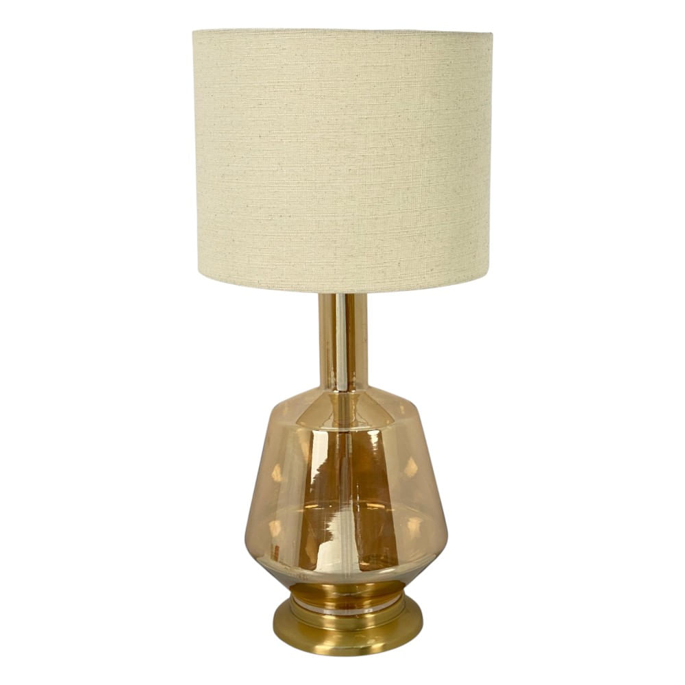 Lámpara de mesa con base de vidrio 25.5x52.5 cm