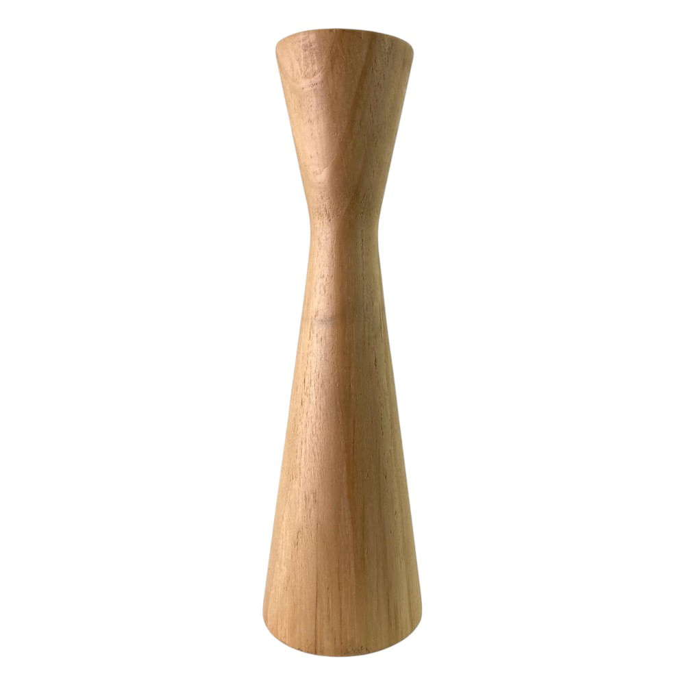 Portavela decorativo de madera 9x29cm