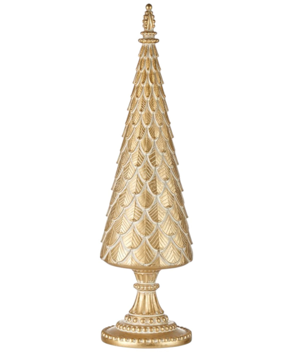 Árbol navideño de mesa champagne 12 x 12 x 42 cm