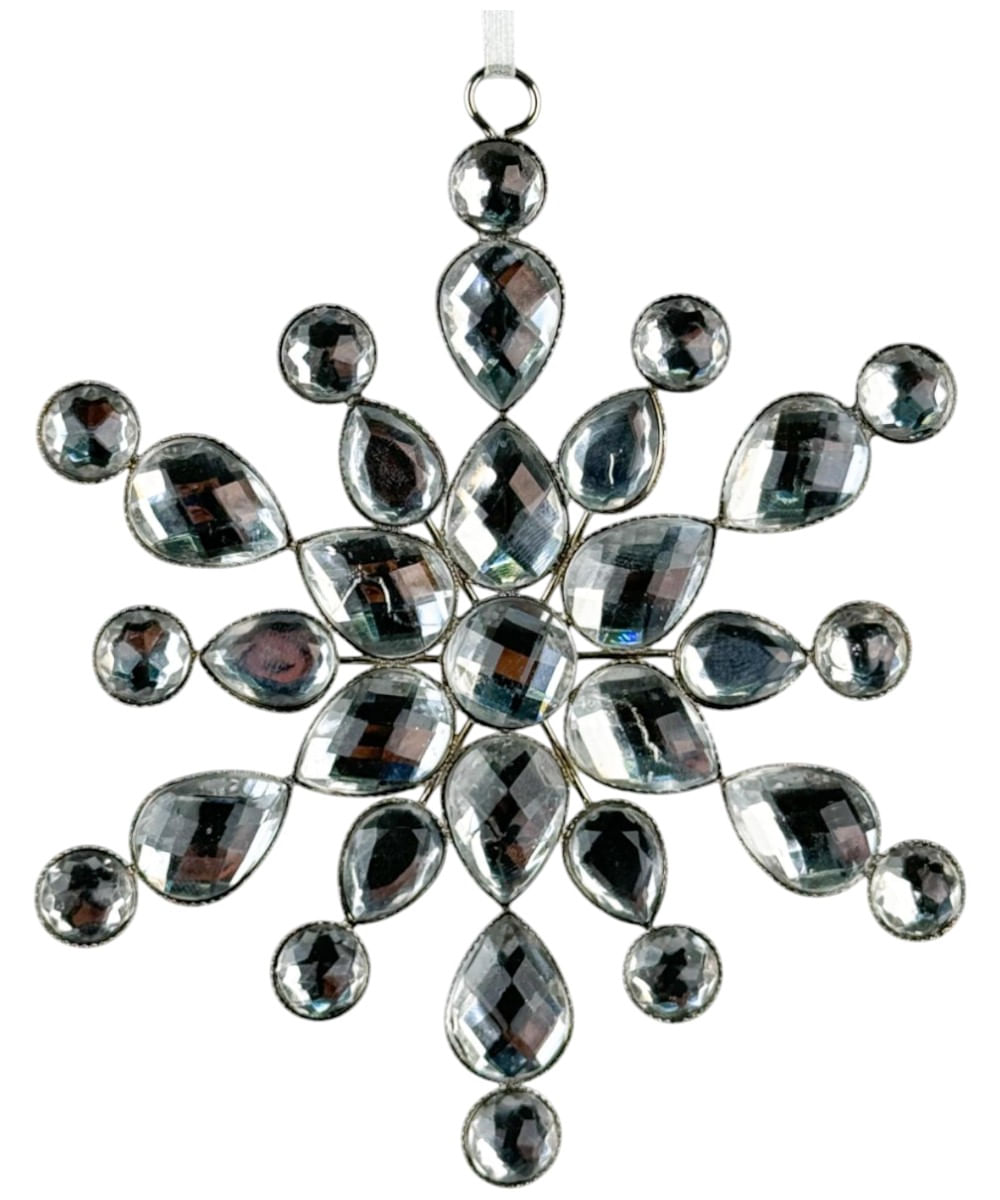 Adorno colgante decorativo de copo de nieve 11 x 11 x 0.60 cm