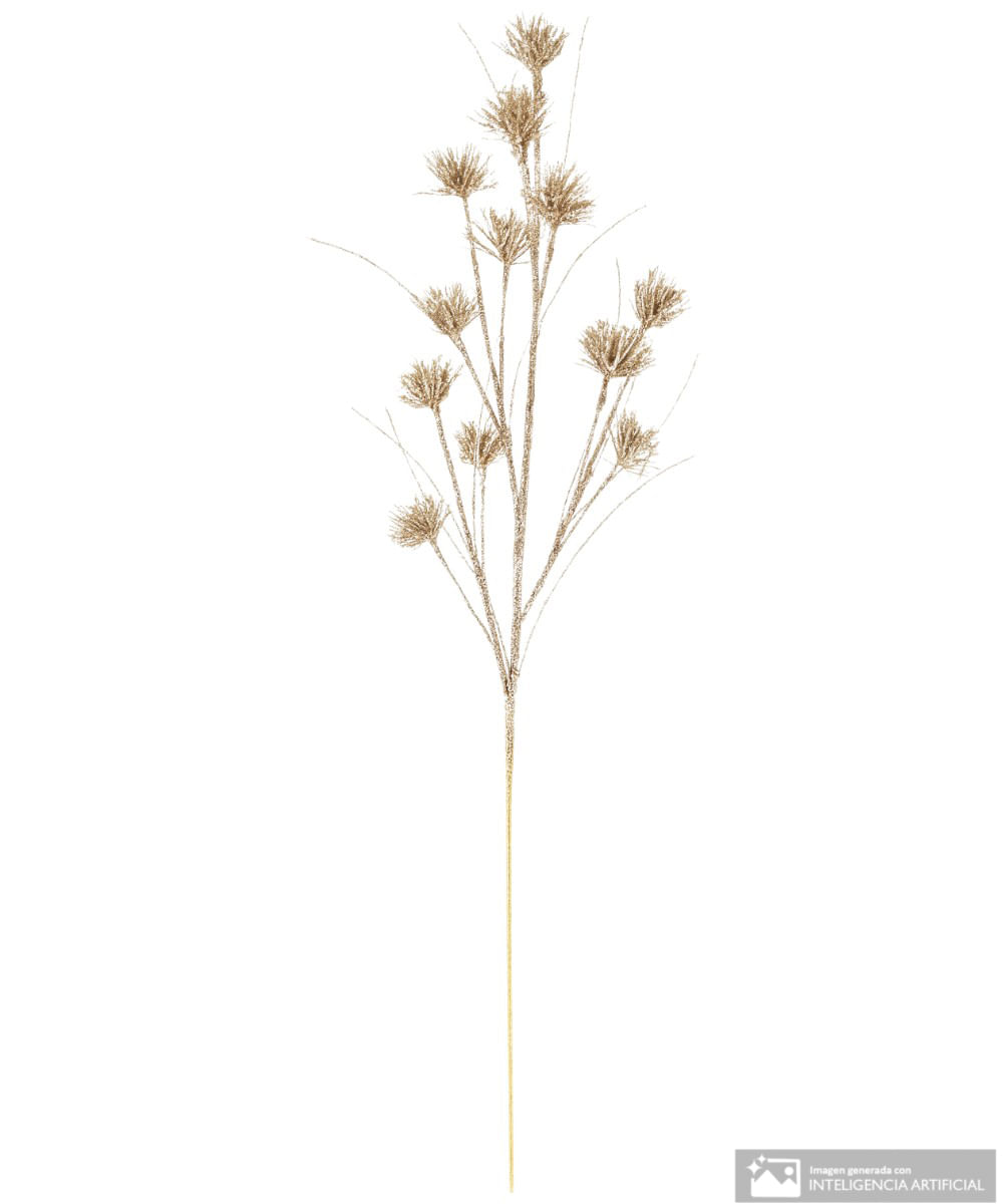 Rama de pino con glitter champagne 80 cm