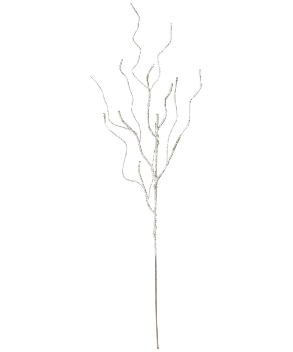 Rama decorativa plateada con glitter 76 cm