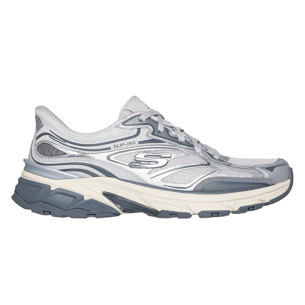 Zapato casual Skechers color plateado para mujer
