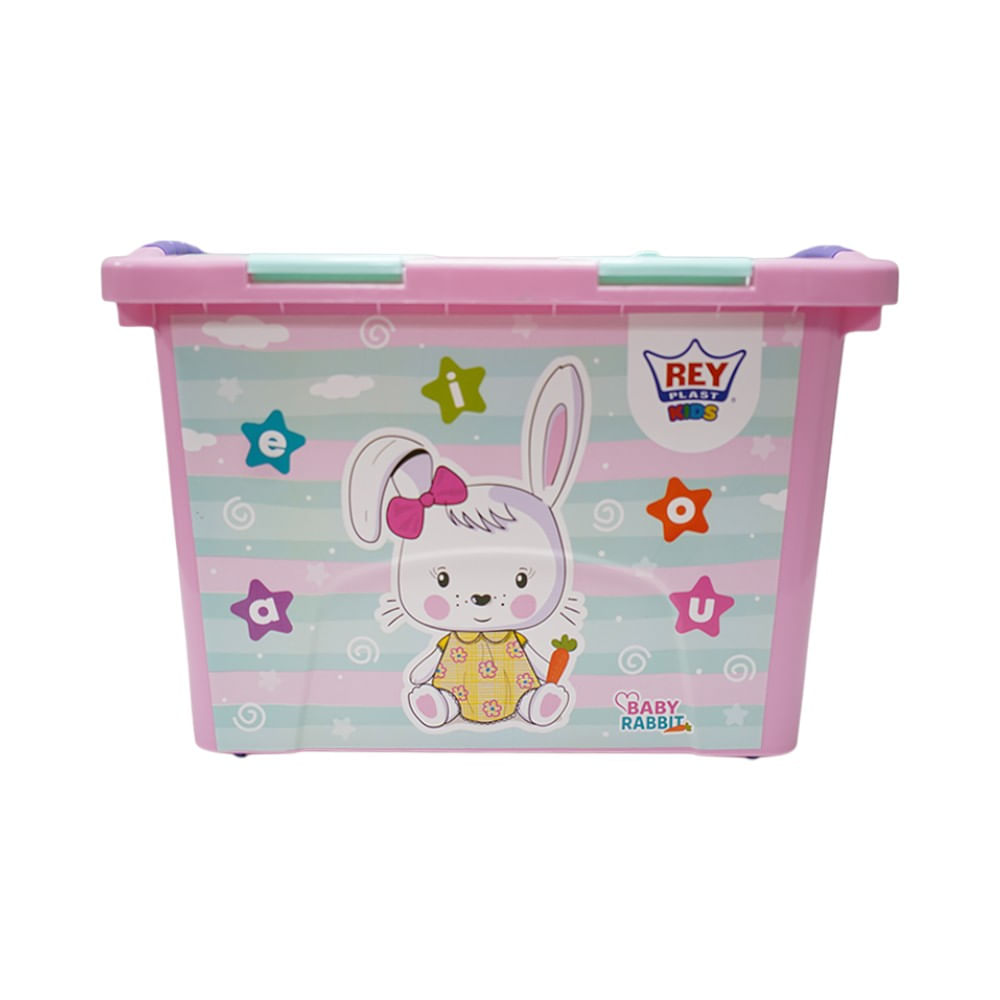 Baúl de plástico decorado para niña  30.8 L