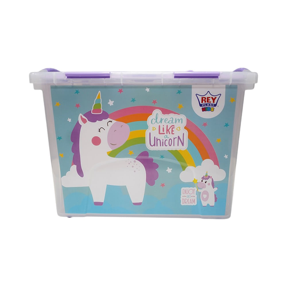 Baúl de plástico decorado para niña 50.7 L