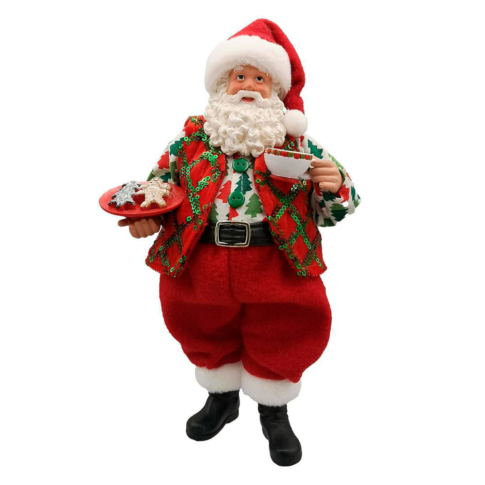 Santa Claus decorativo con galletas 28 cm