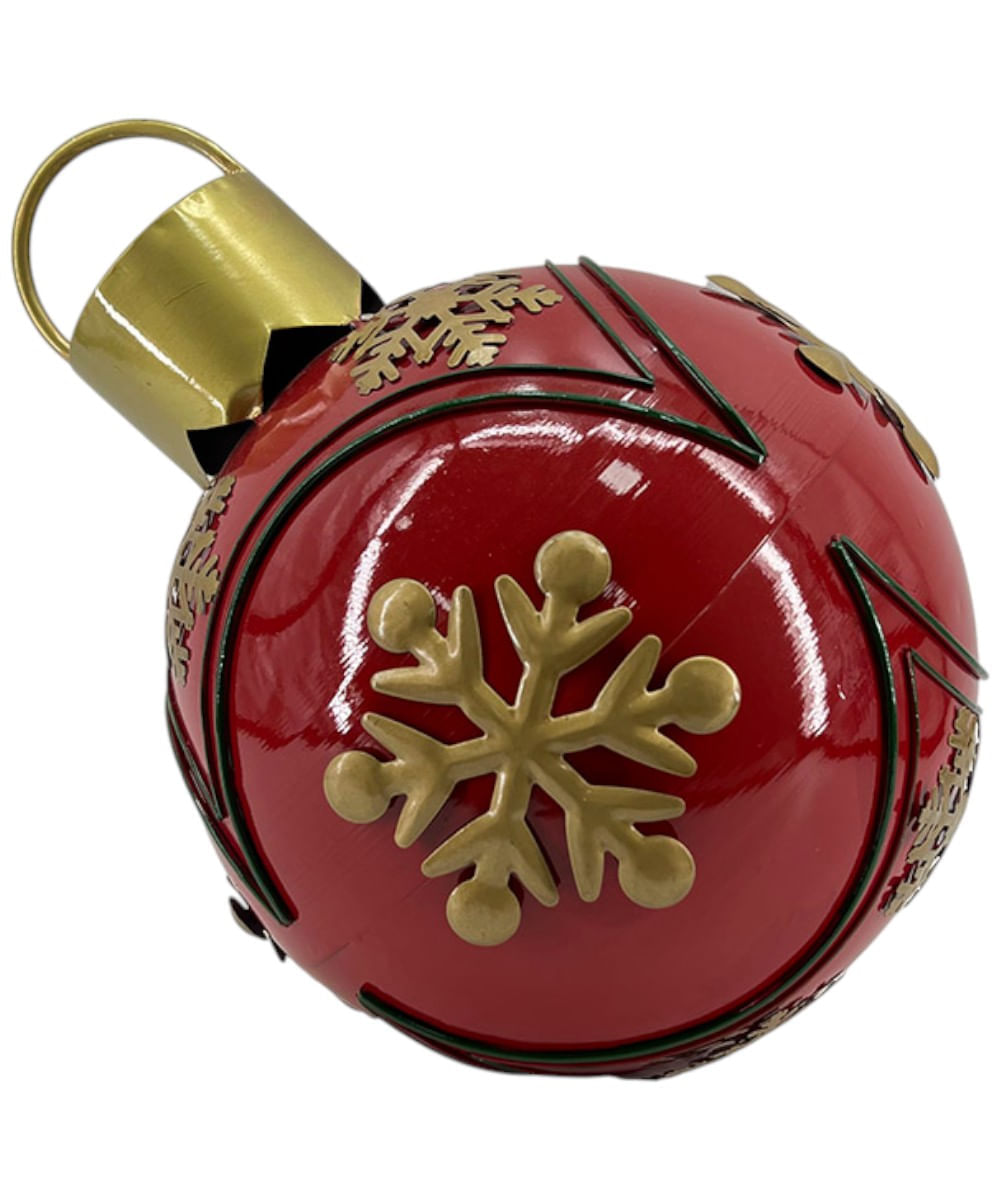 Esfera navideña de metal 35 x 31 x 34 cm