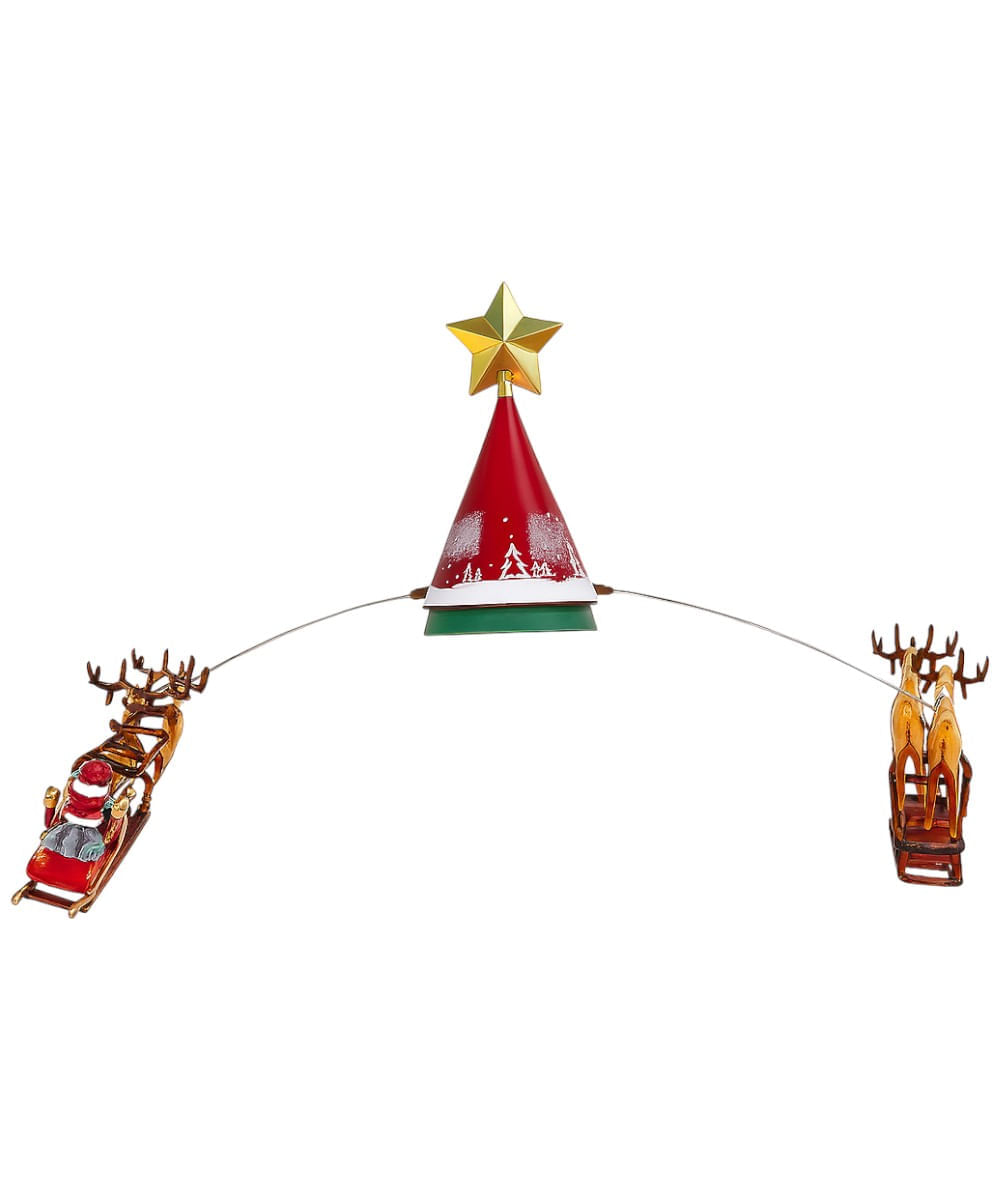 Punta de árbol con trineo giratorio 65 x 65 x 41 cm