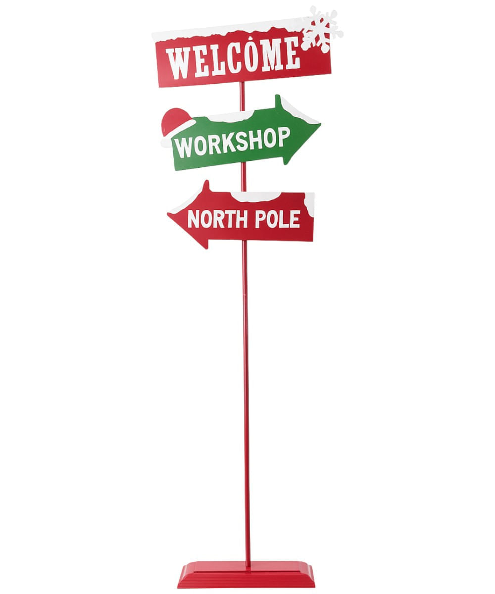 Rótulo navideño decorativo con luz 35.5 x 15 x 94 cm