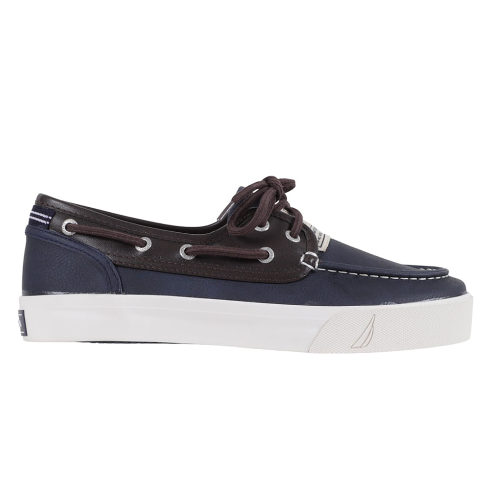 Zapato casual Nautica spinnaker navy/café para hombre