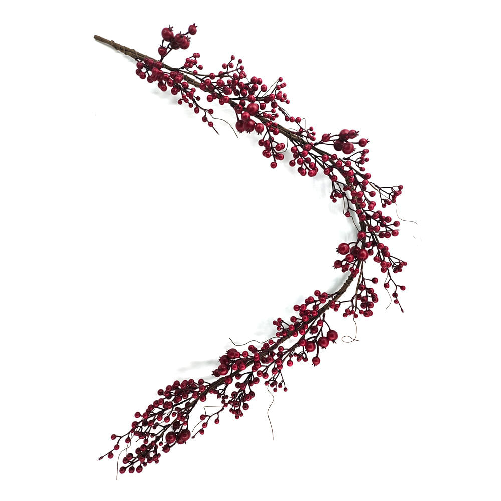 Guirnalda de bayas rojas 152 cm