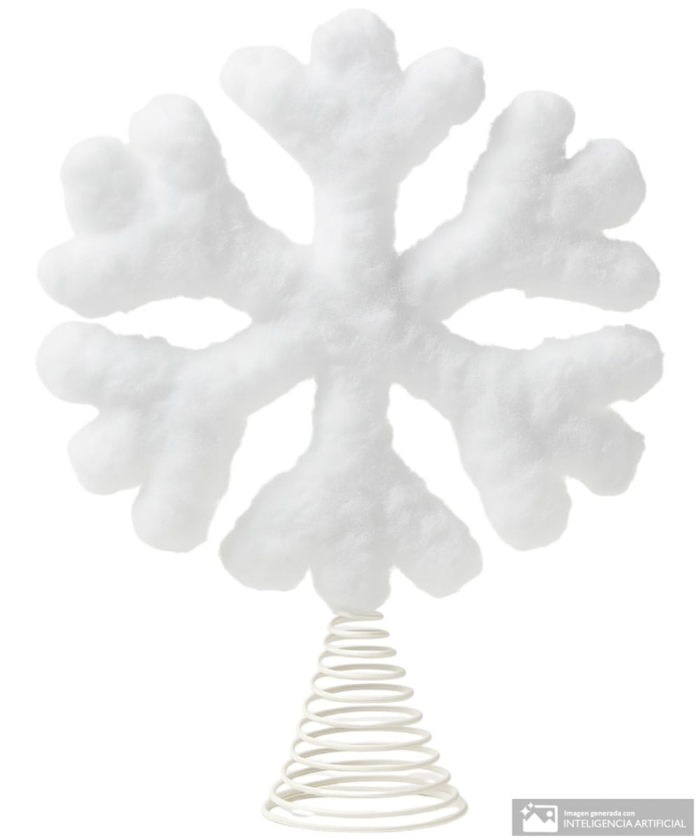 Punta de árbol de copo de nieve 12.5 cm