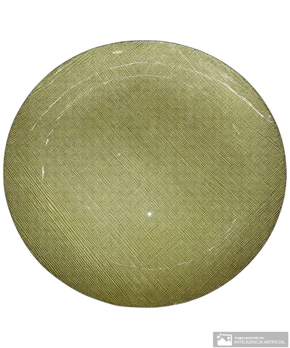 Portaplato de vidrio dorado 33 cm