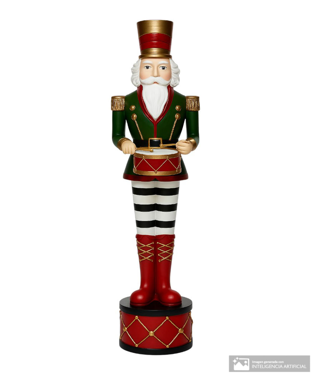 Cascanueces verde con tambor 8.5 x 5.8 x 25.5 cm