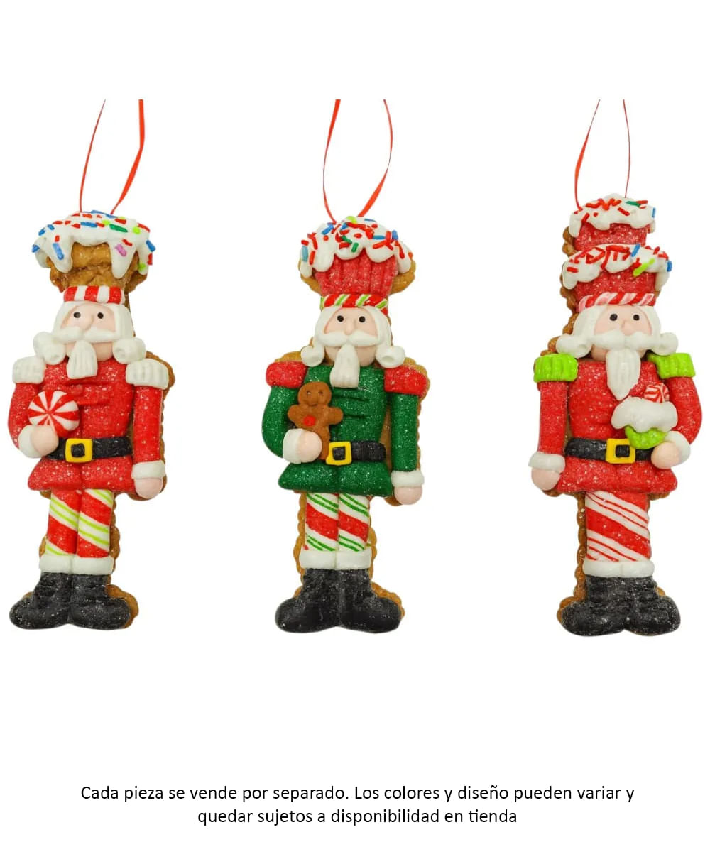 Adorno colgante decorativo de cascanueces de caramelo surtido (1 pieza) 5 x 1 x 13 cm