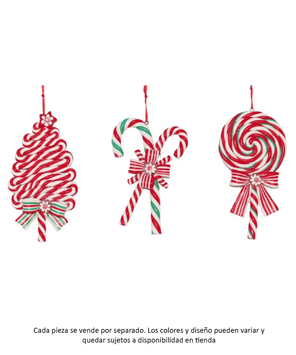 Adorno colgante decorativo de árbol y dulces de caramelos surtido (1 pieza) 15 cm