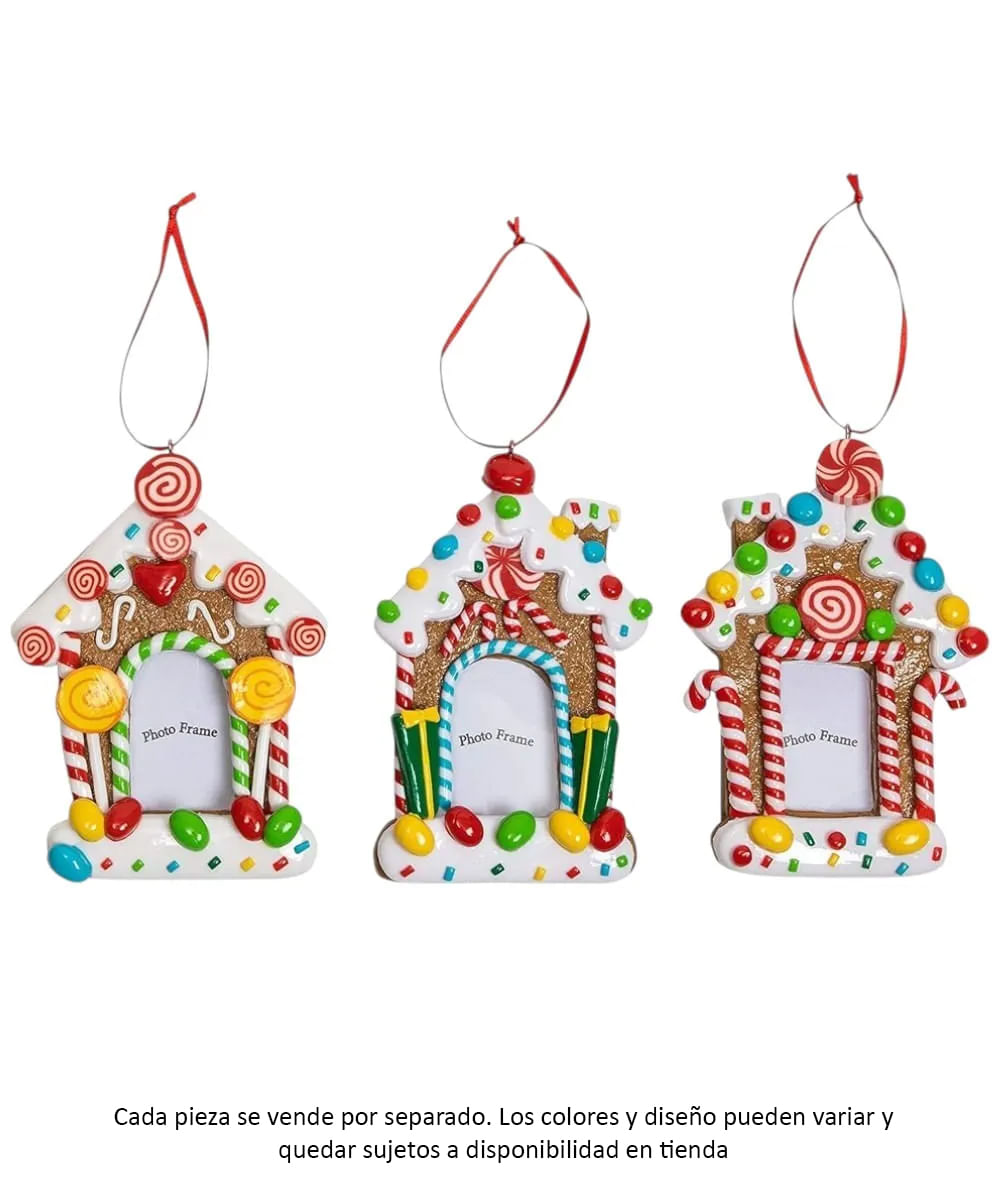 Adorno colgante decorativo casa de caramelo y jengibre surtido (1 pieza) 13 cm