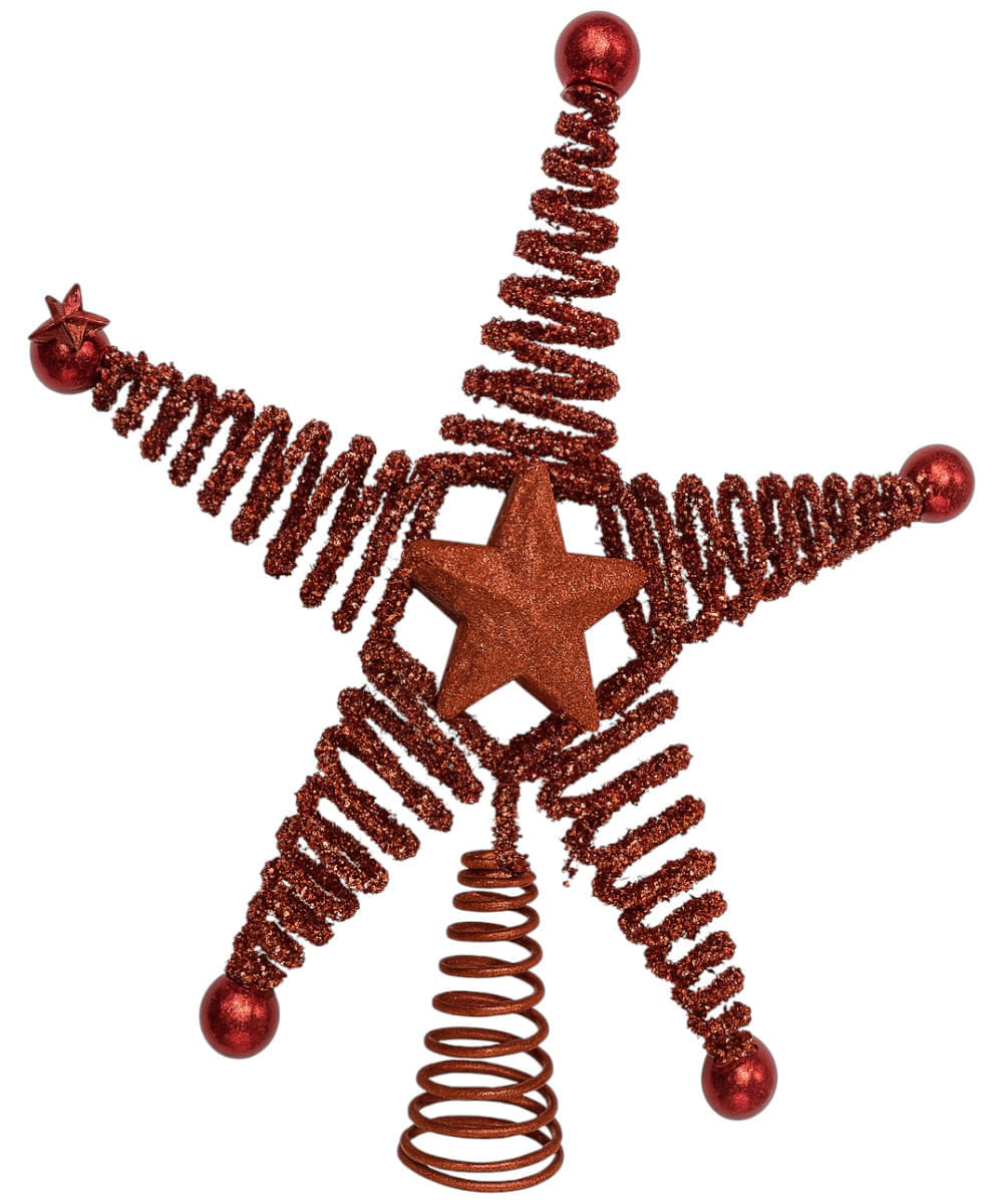 Estrella decorativa para punta de árbol 32 x 33 cm