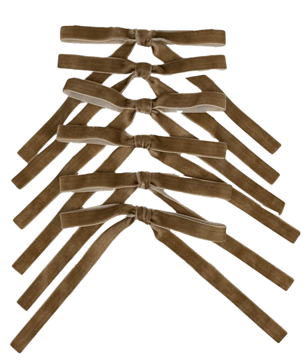 Set de 6 chongas champagne para árbol 32 x 13 x 1 cm