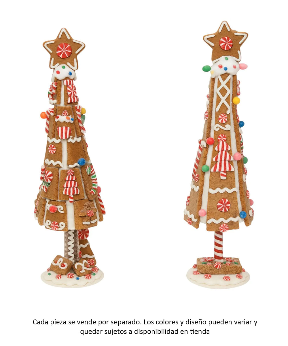 Árbol navideño de jengibre 10 x 38 cm