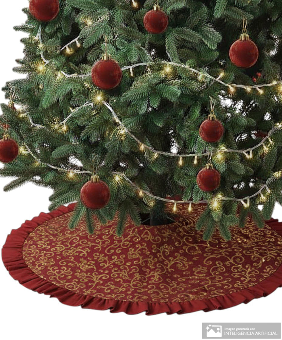Falda para árbol burgundy  122 cm