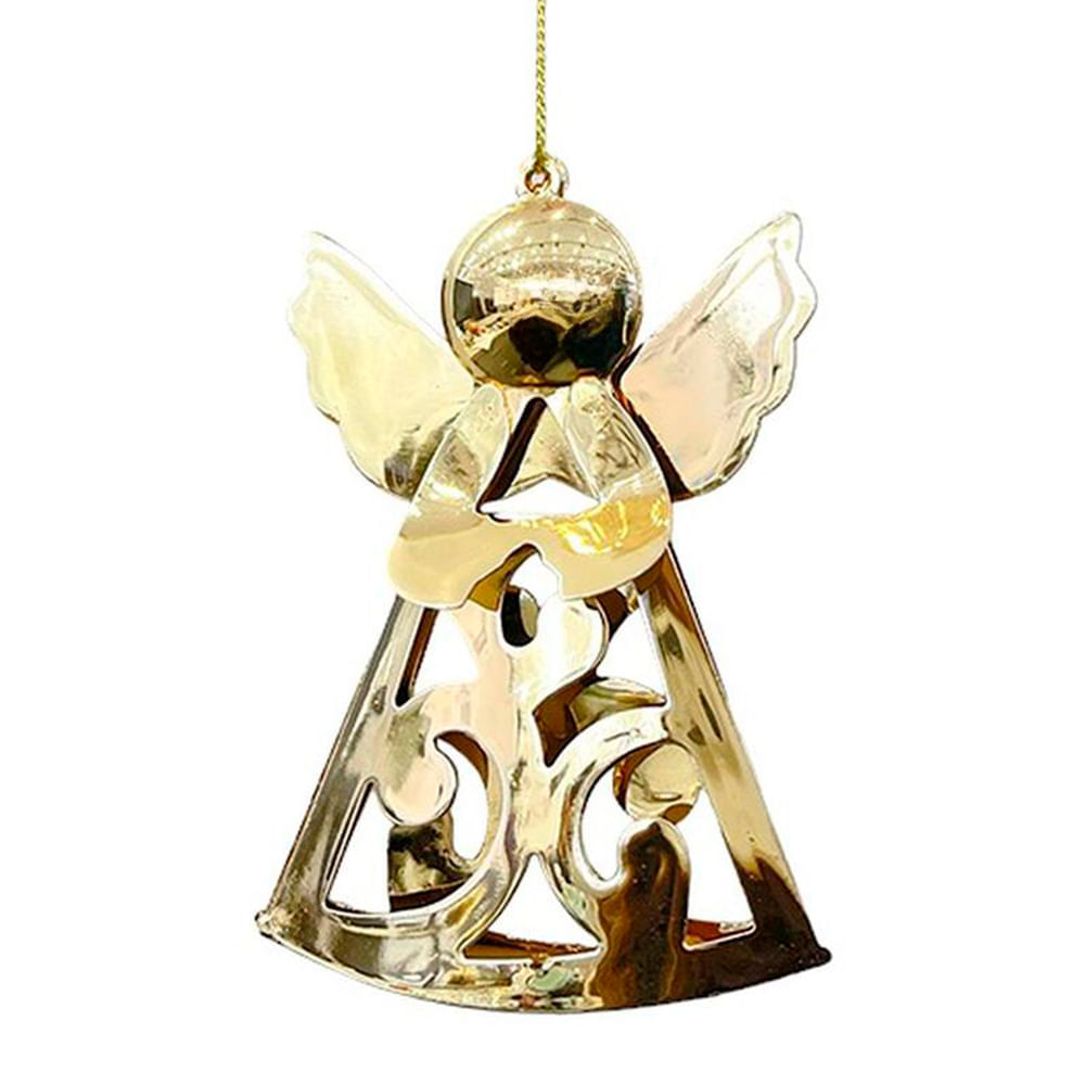 Ángel decorativo dorado para colgar 9.8 x 6.4 cm
