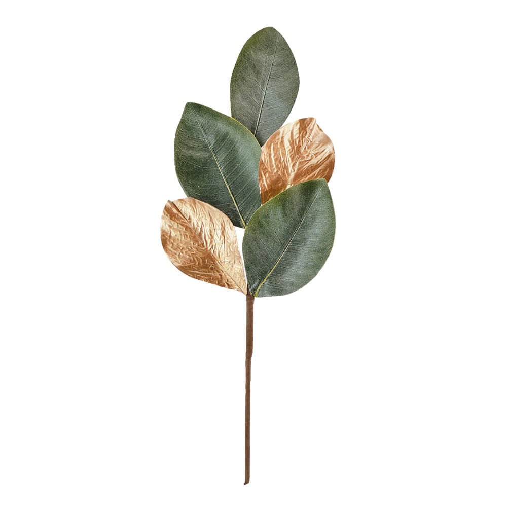 Rama decorativa hojas de magnolia 52 cm