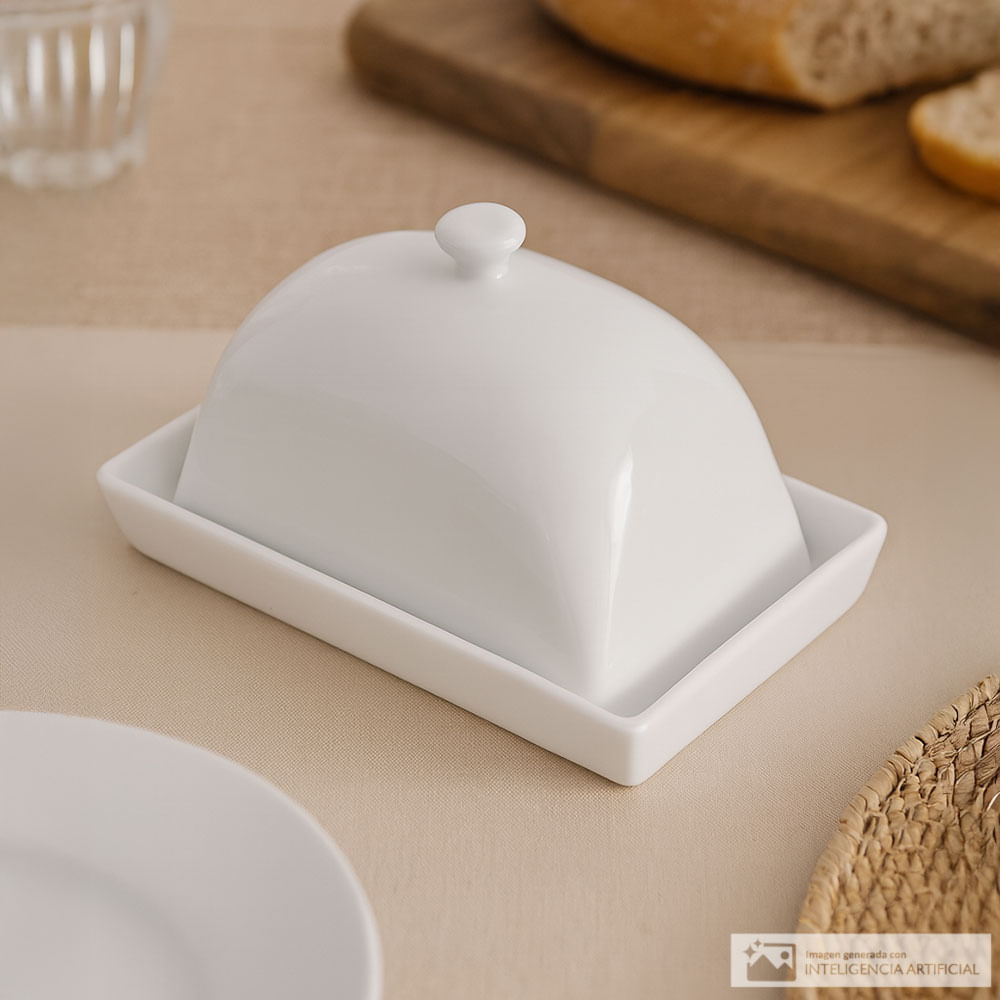 Mantequillera de porceelana 16x10 cm