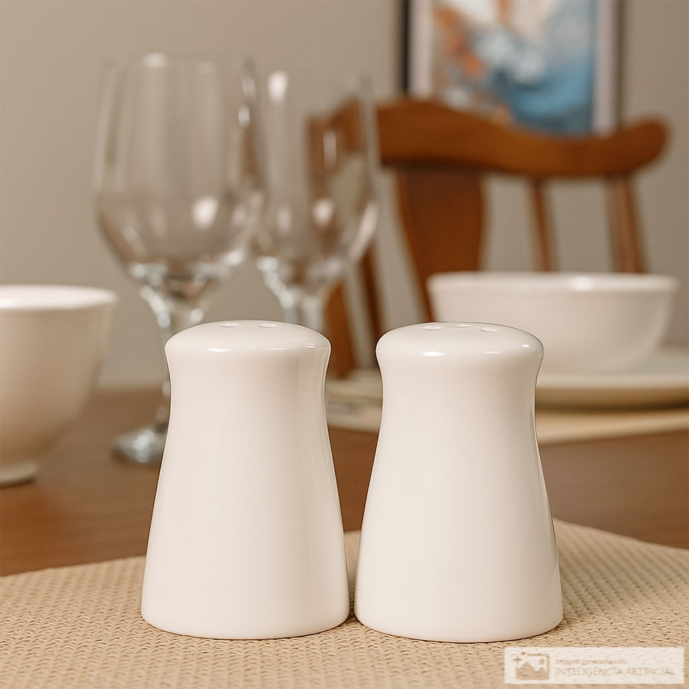 Set salero y pimentero de porcelana 5x7 cm
