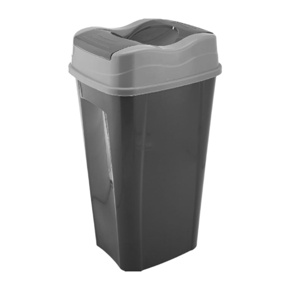 Basurero Atlas N150, 118 litros con tapa un toque en color gris