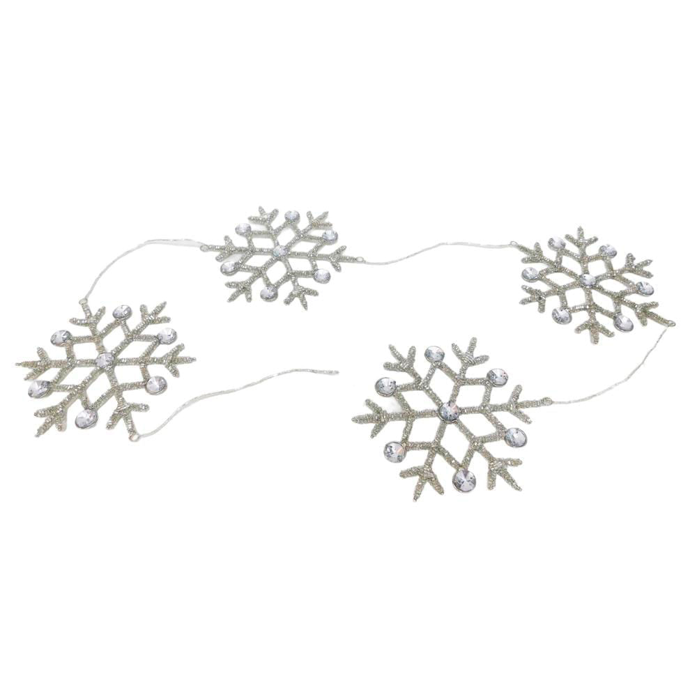 Guirnalda de copos de nieve 119 x 14 cm