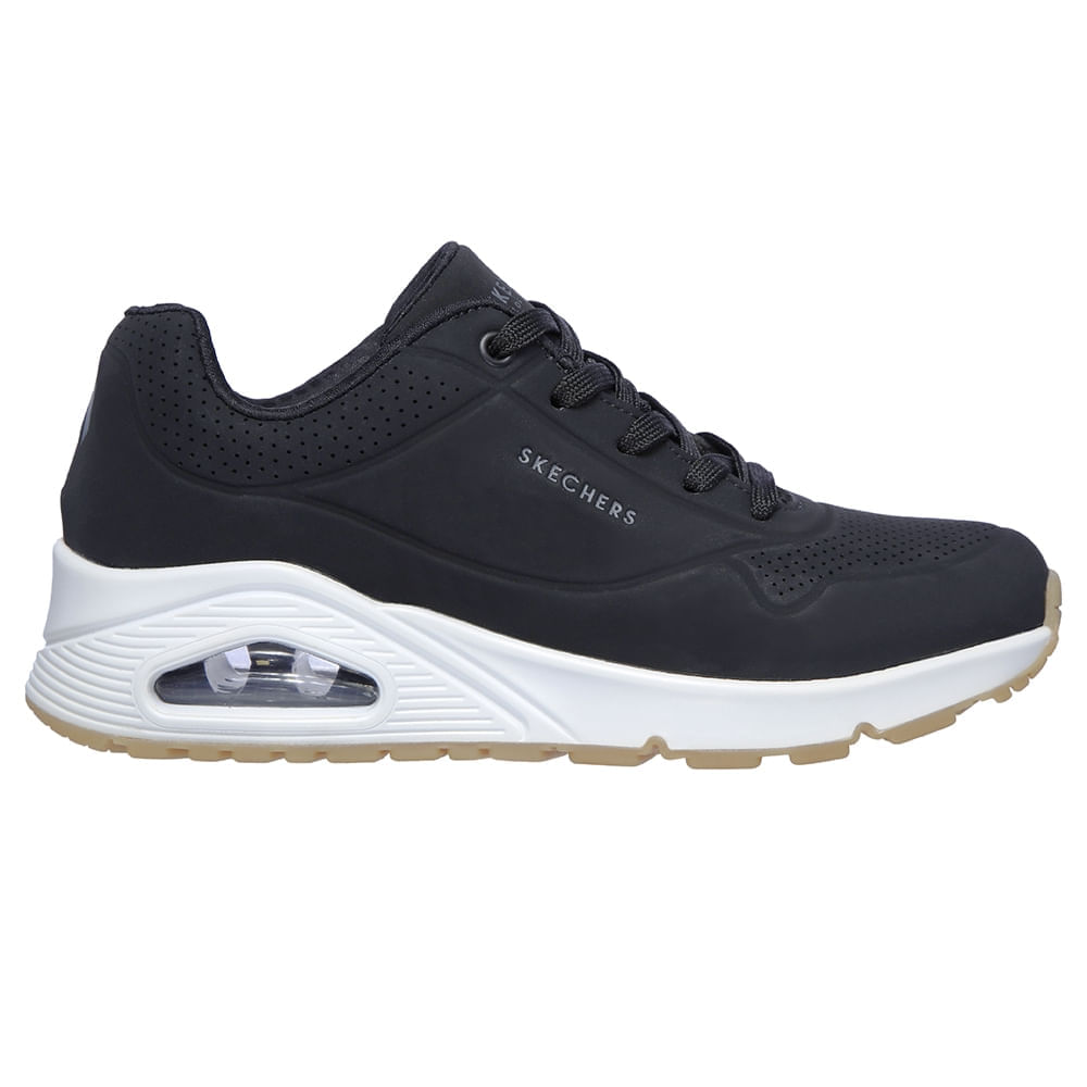 Zapato deportivo casual Skechers negro para mujer